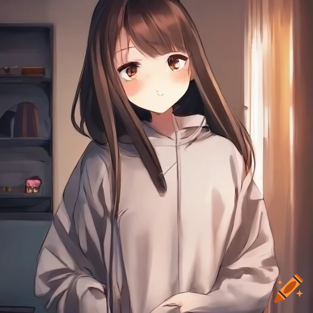 Download Cute Anime Girl In Hoodie Profile Picture