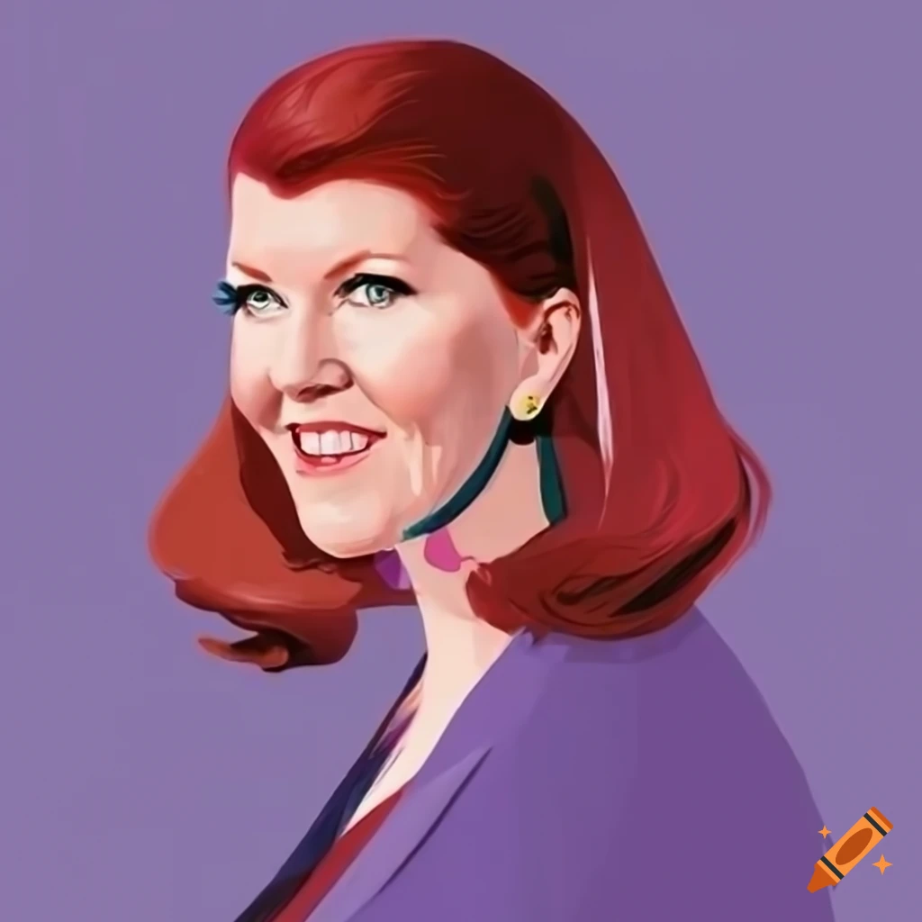 Kate Flannery In A Modern Simple Illustration Style Using The Pantone