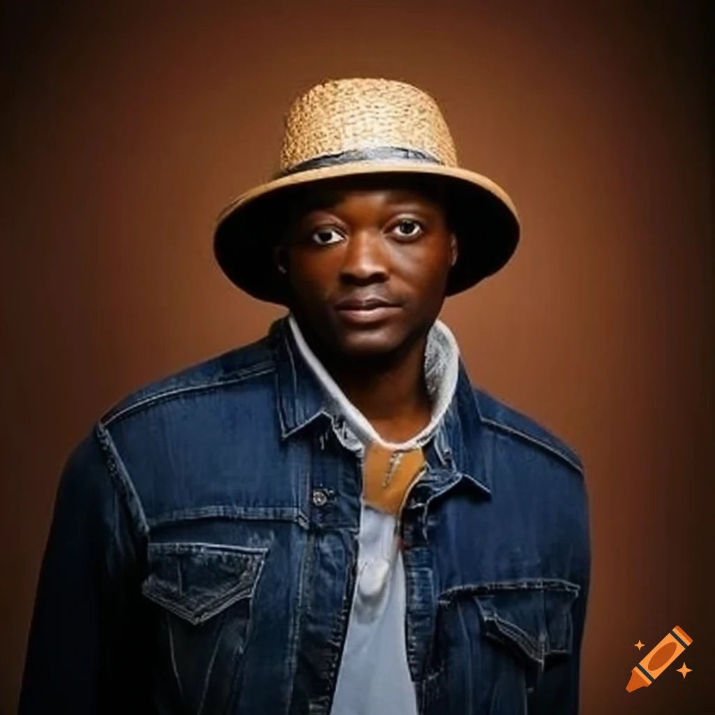 Steve mandanda jean jacket and straw hat