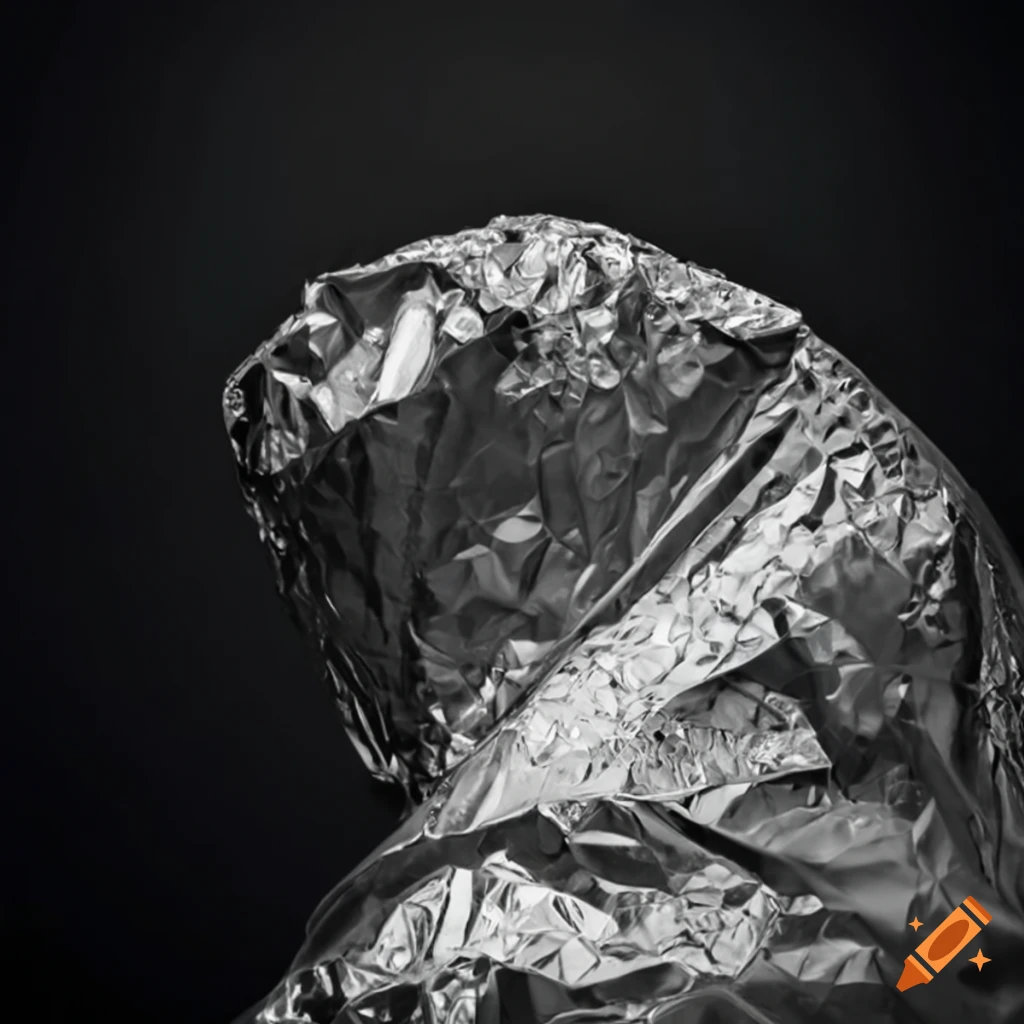 Aluminium foil hat on Craiyon