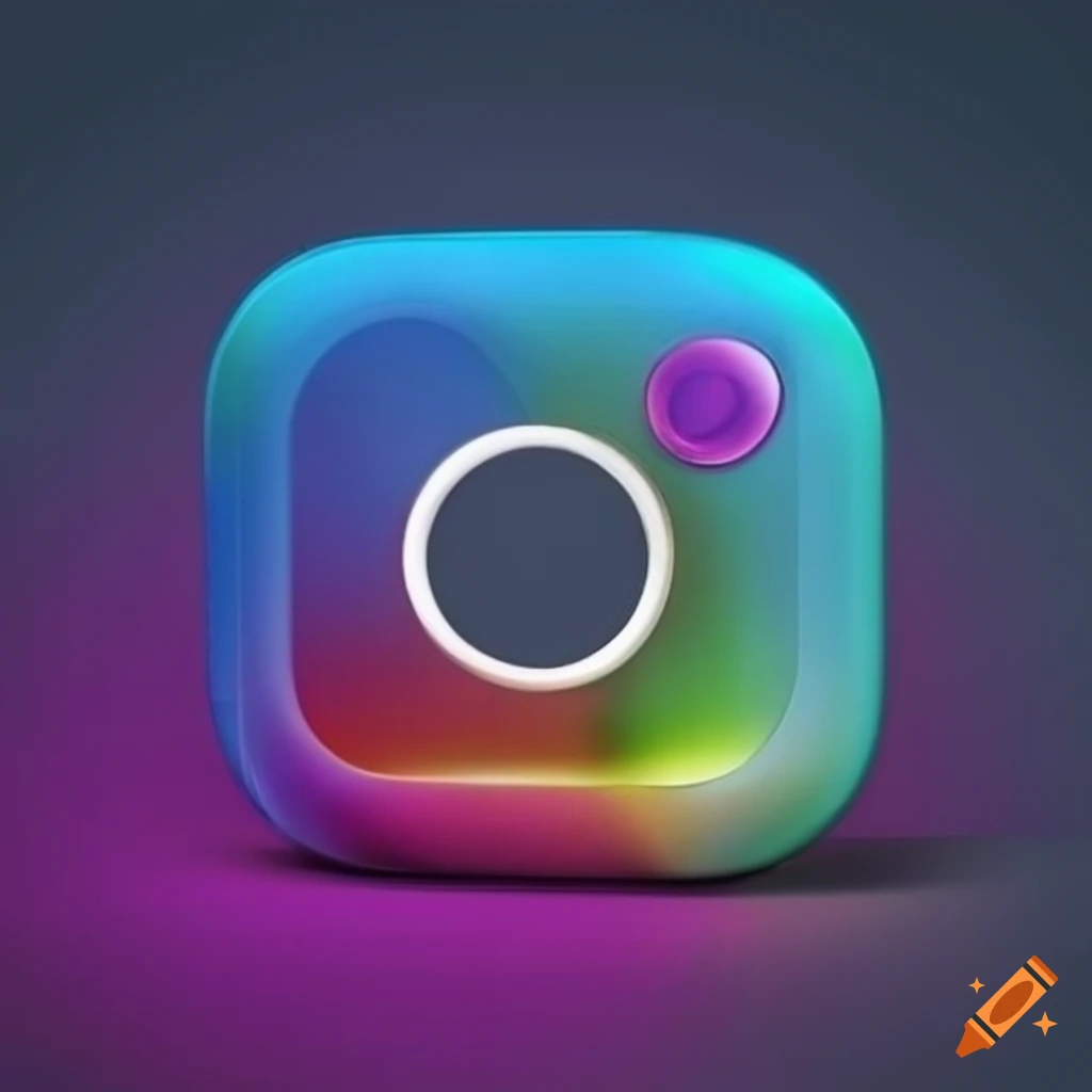 Realistic instagram logo