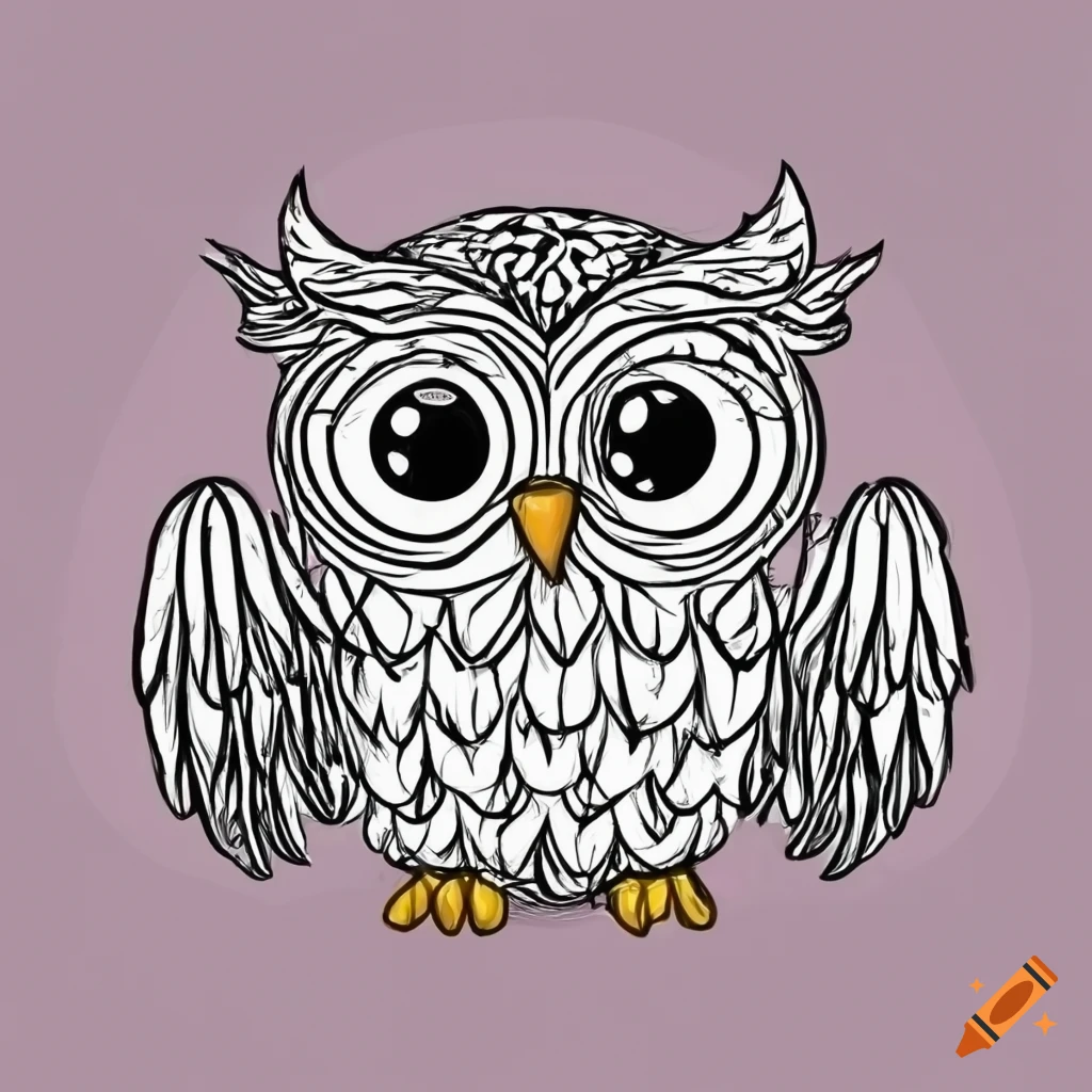 Flow Drawing: How to Draw an Owl - Arty Crafty Kids