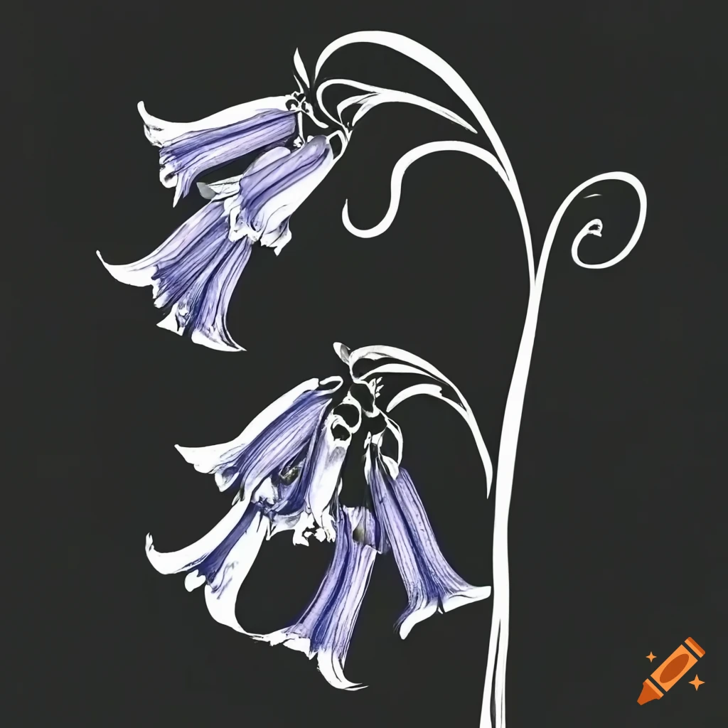 Bluebell Flowers Growing From Vines On
