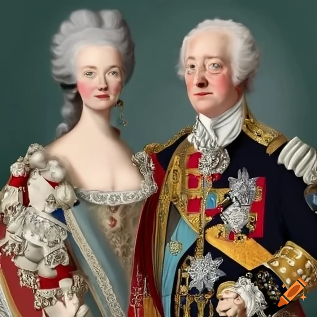 Queen charlotte and king george iii on Craiyon