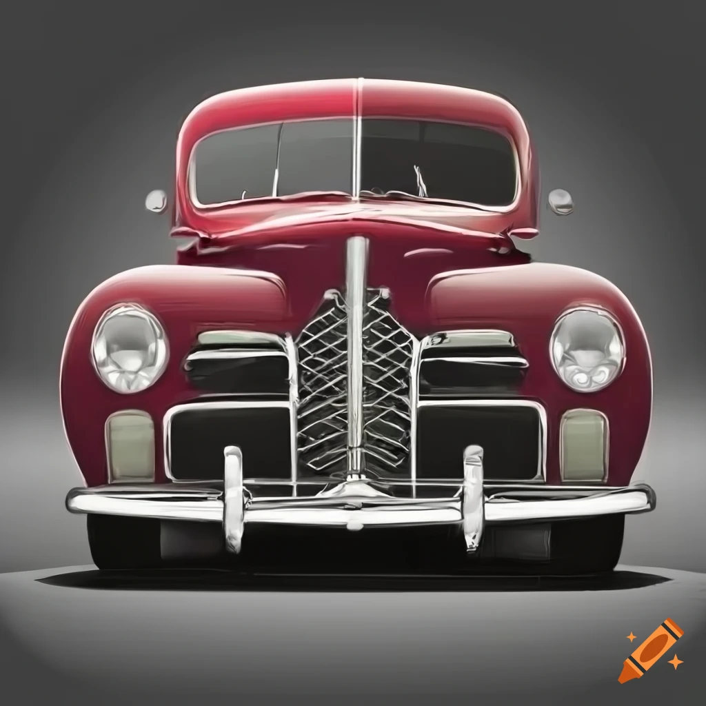 1940’s car with pattern background on Craiyon