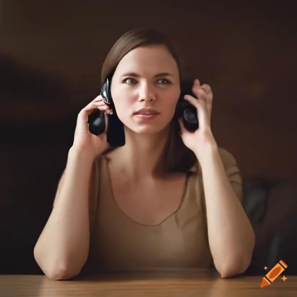 Person in a call with someone on Craiyon