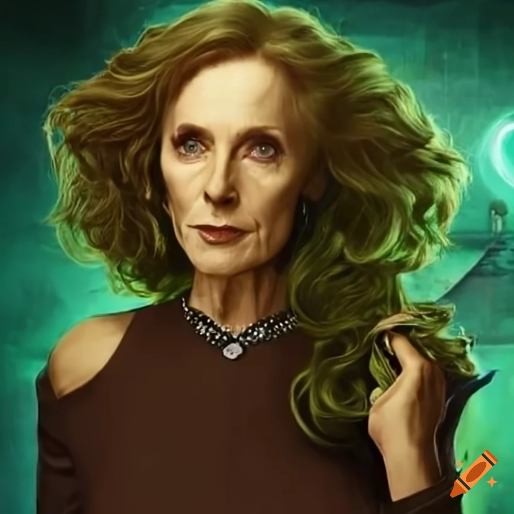 Gates mcfadden as a green ghost
