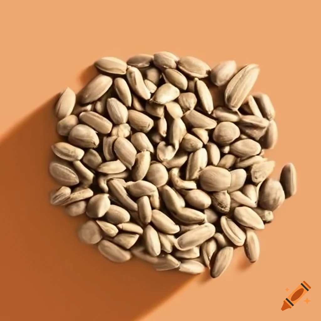 Hulled sunflower seed kernels on Craiyon