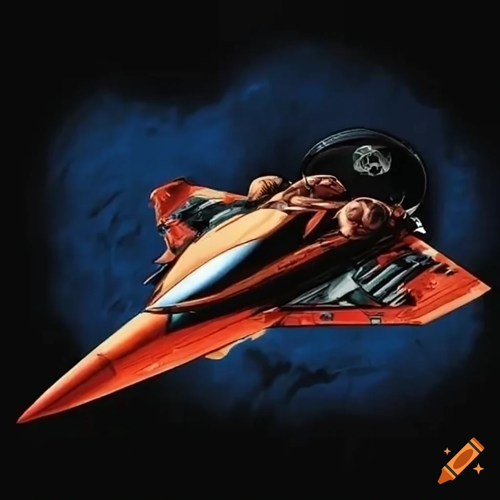 Comic star wars star fighter on Craiyon