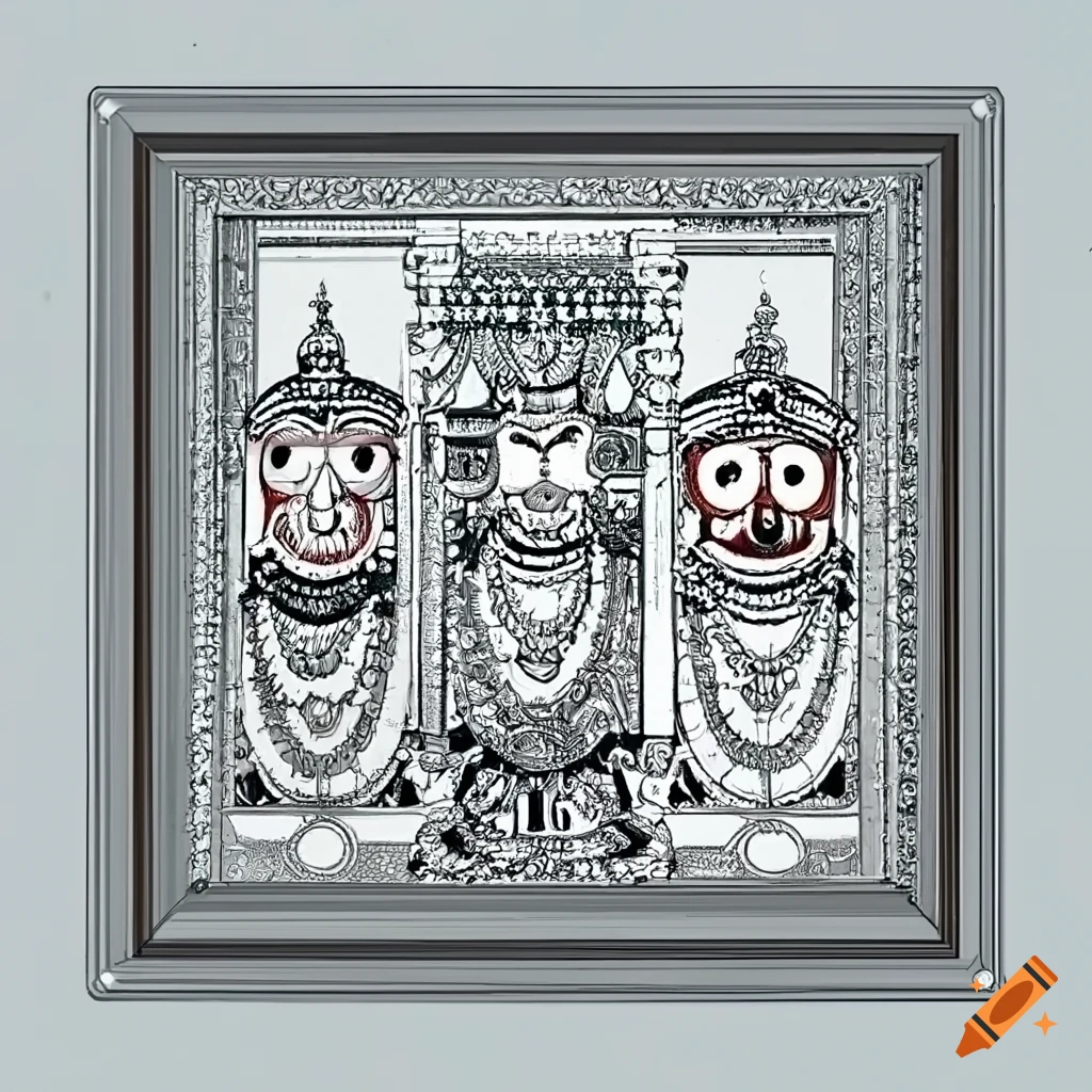 Lord Jagannath the Lord of the universe red and blue