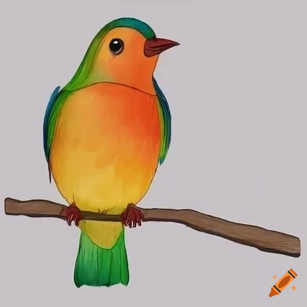 Colorful Birds Drawing Birds | Pencil drawings of animals, Bird drawings,  Color pencil art