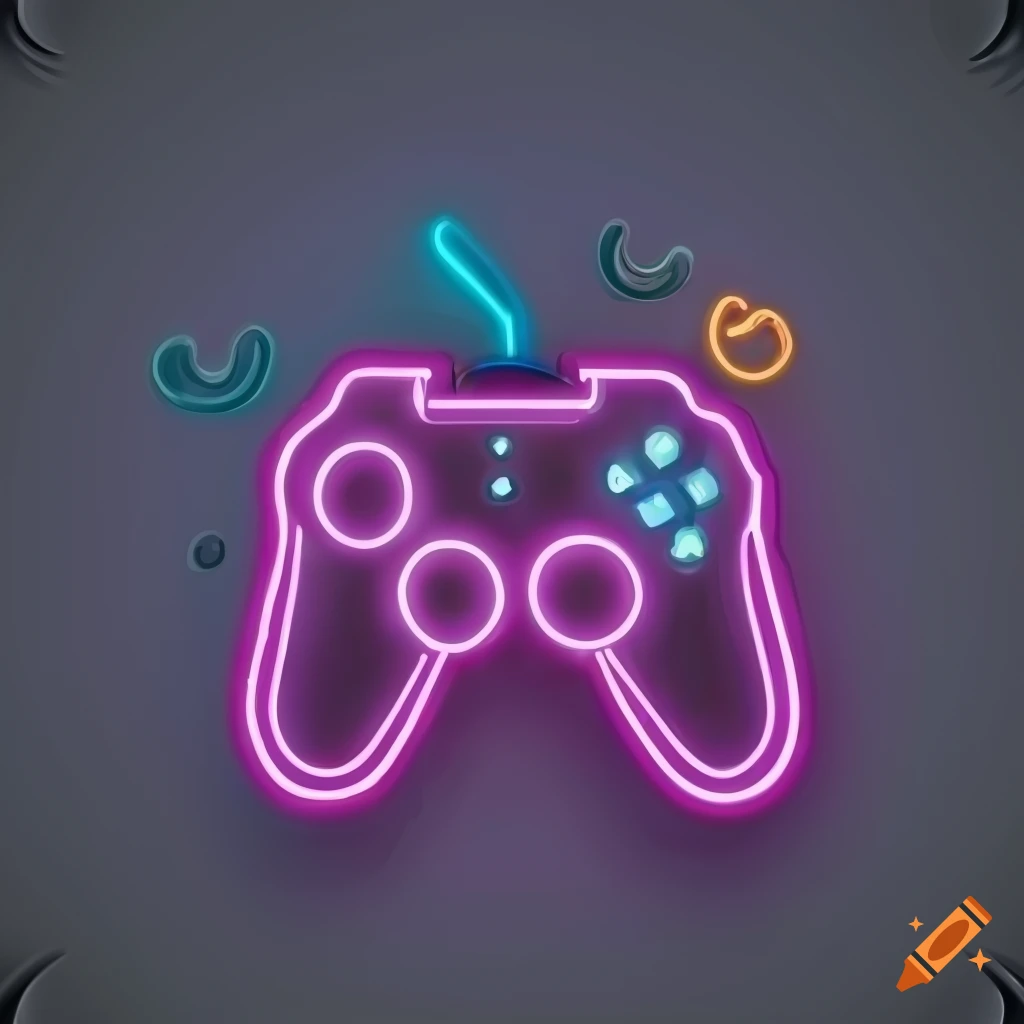 Neon Game Controller Vector Hd PNG Images, Neon Blue Game Controller, Neon,  Game, Gamepad PNG Image For Free Download