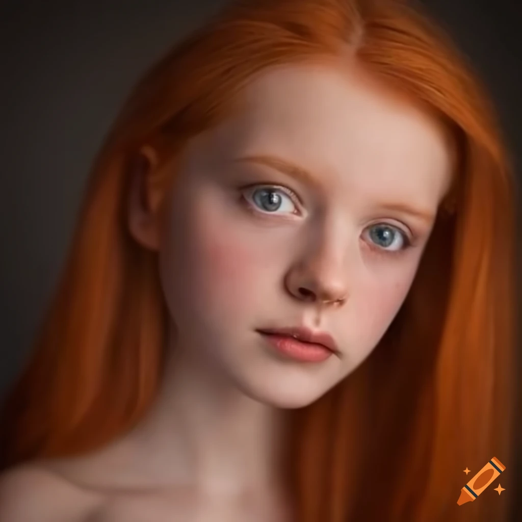 Redhead girl with hazel eyes on Craiyon
