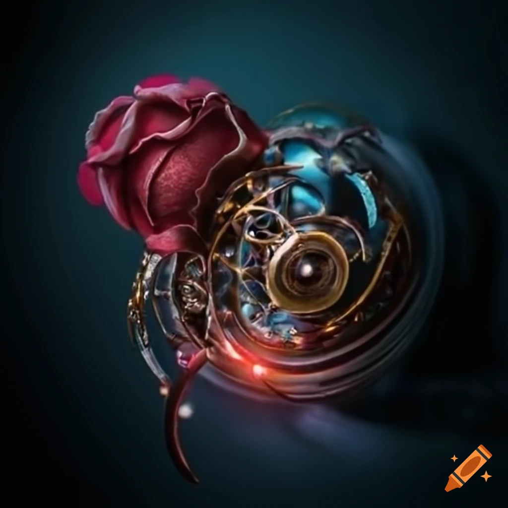 Mechanical rose on Craiyon