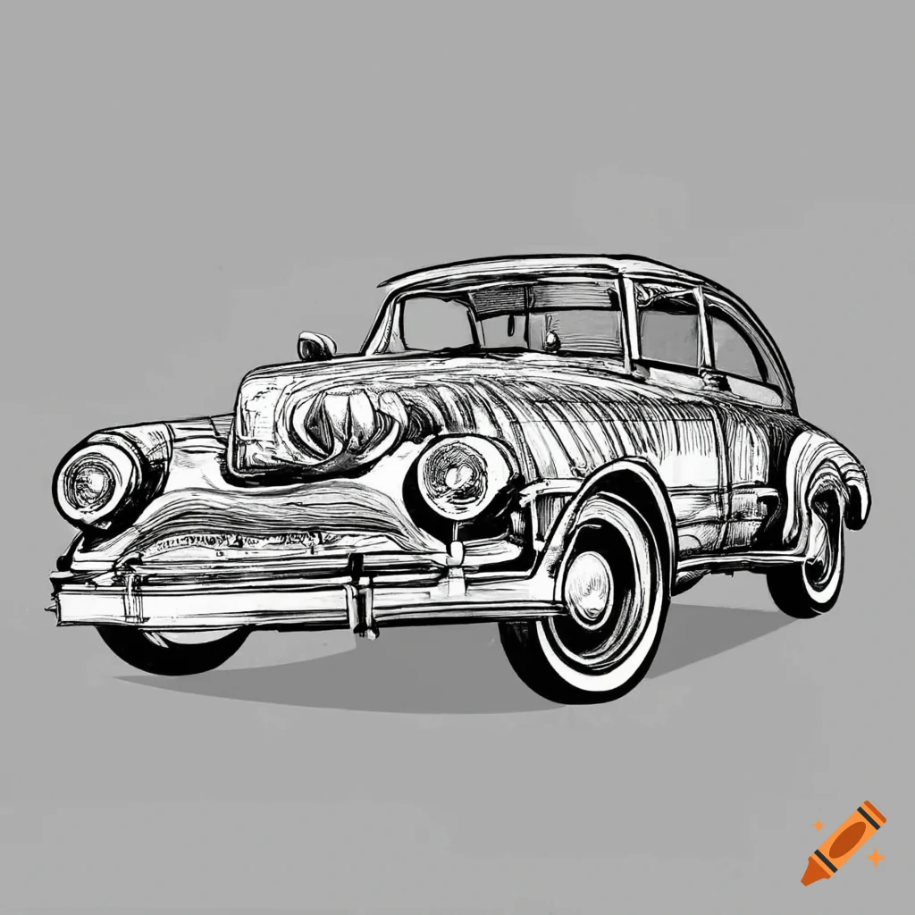 Premium Vector | Classic vintage car oneline continuous line art