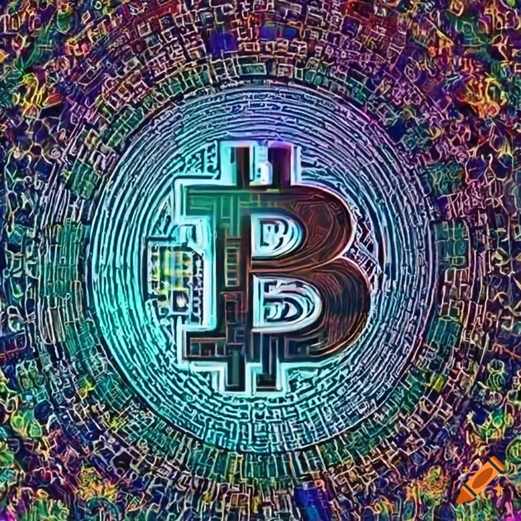 Digital art of a Bitcoin symbol connecting people together around the world  with intricate details on Craiyon
