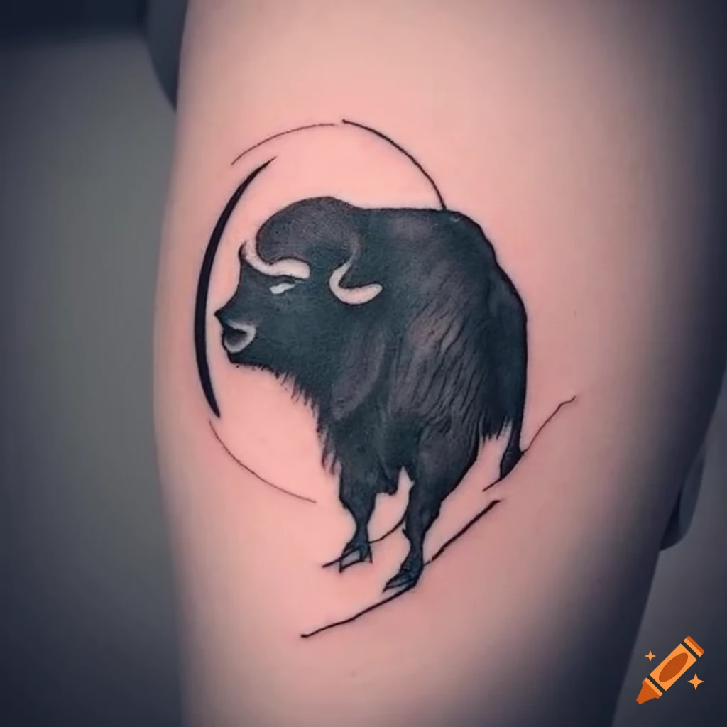 Minimal Buffalo Temporary Tattoo – Simply Inked