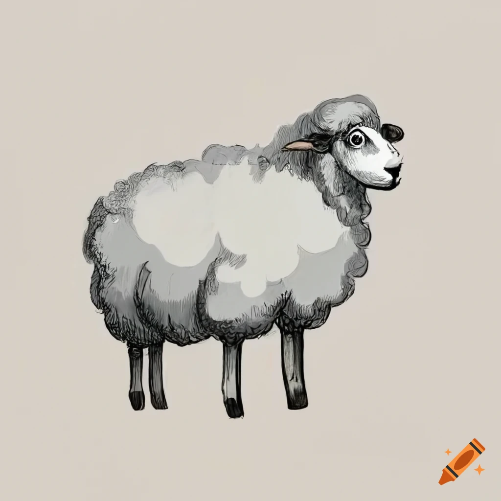 The Surly Sheep Drawing by Richard Mountford - Fine Art America