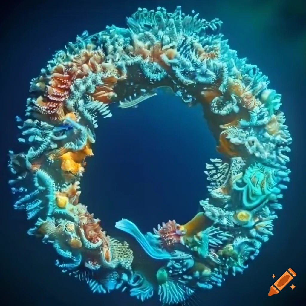 Perfect circular ocean wreath, ocean colors, star fish, summer vibes