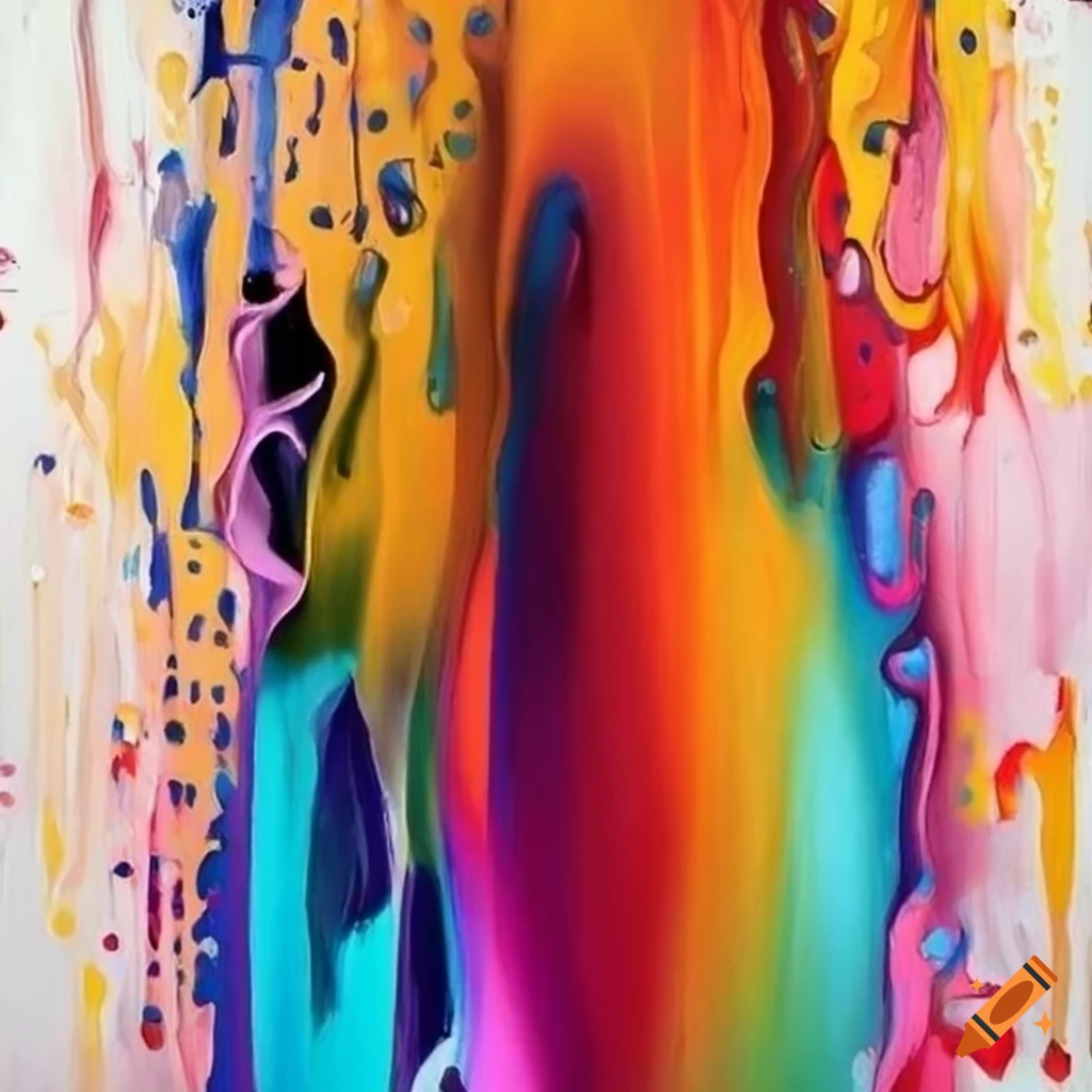 Abstract colorfull hand made painting