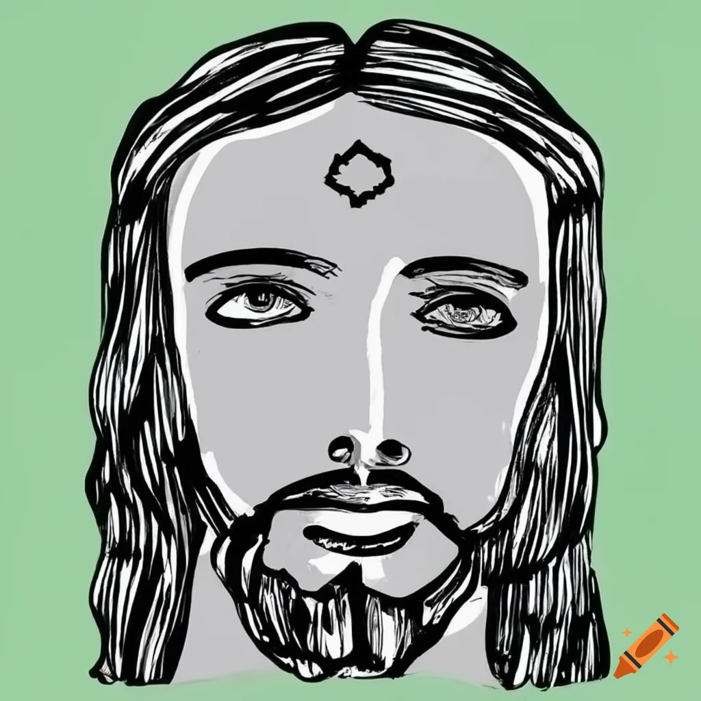 Jesus Christ Face, Art Vector Sketch Drawing Design Royalty Free SVG,  Cliparts, Vectors, and Stock Illustration. Image 131444513.