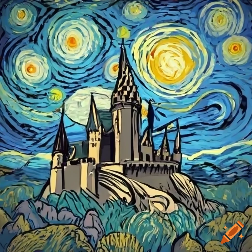 Harry Potter Hogwarts Van Gogh