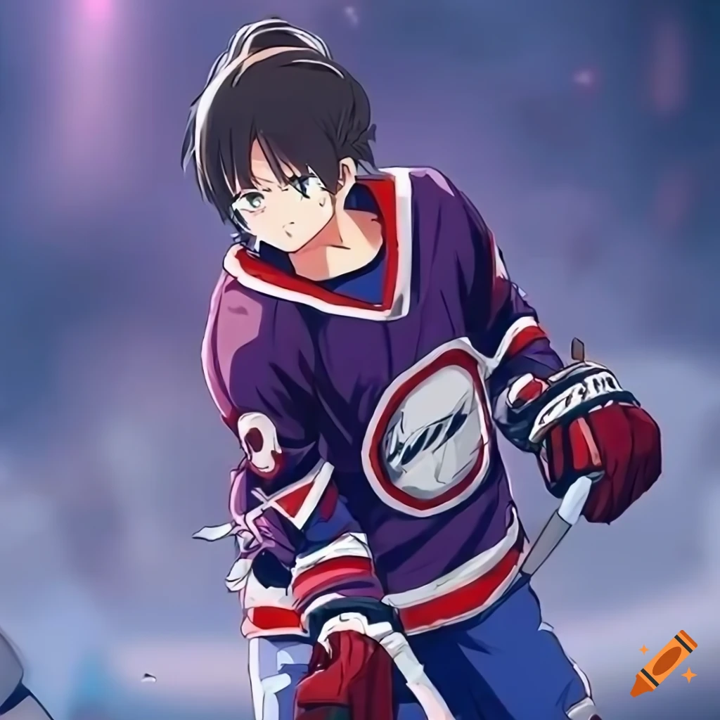 Ice Hockey Player Anime Art Style - Generative AI Stock Illustration -  Illustration of sport, skates: 281413052