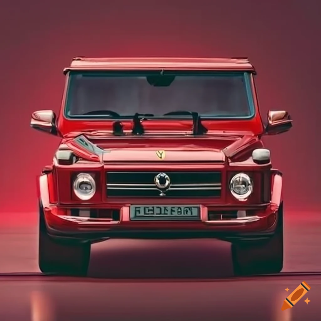 Wallpaper of a matte black mercedes g-wagon with under glow on Craiyon