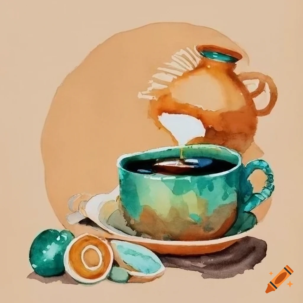 Coffee and Tea Painting