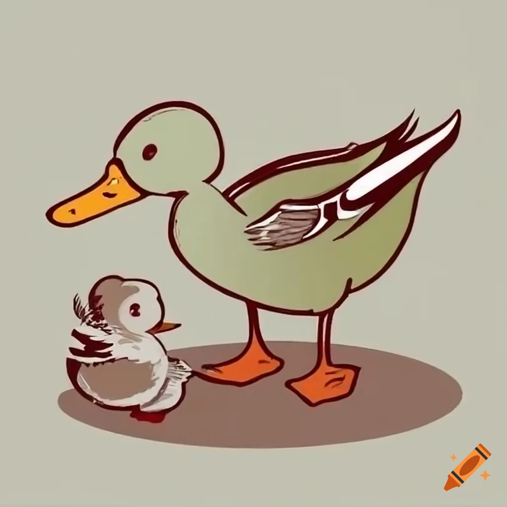 Mom ducks son