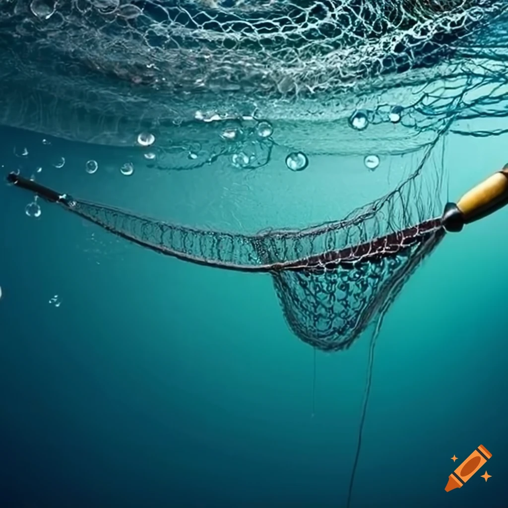 Graphic of a fishing net on Craiyon, fishnet fishing