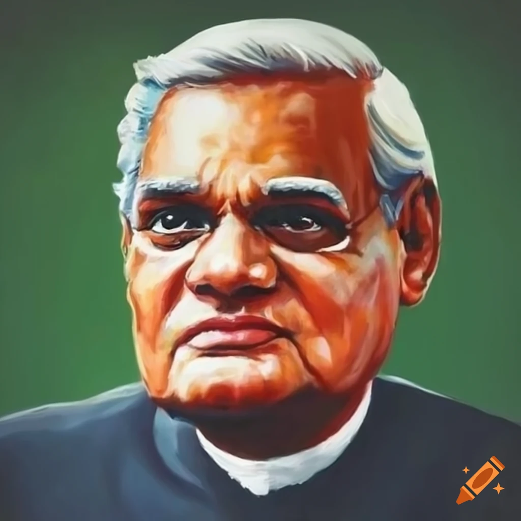 How to draw easy Atal Bihari Vajpayee face drawing step by step - YouTube