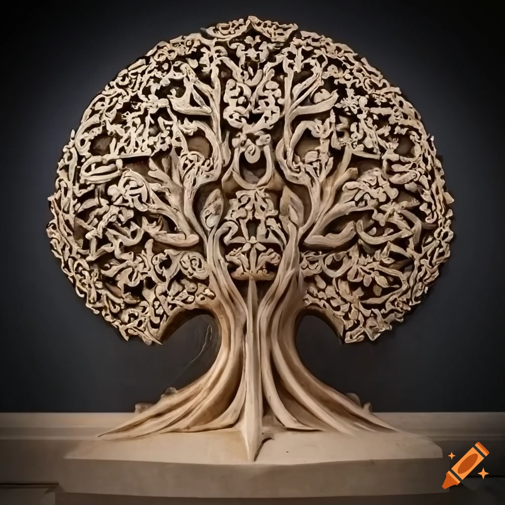 Islamic art sculpture of a tree