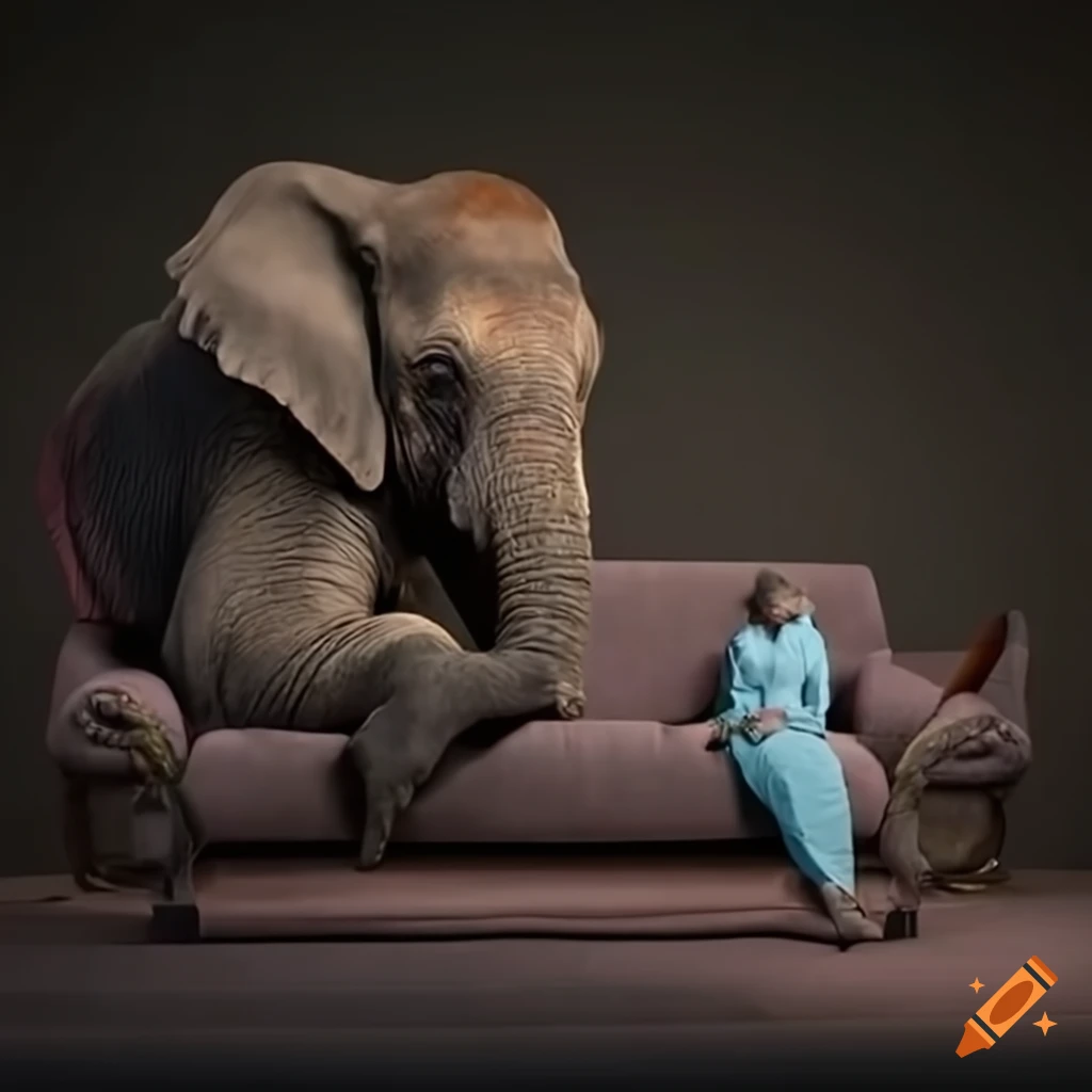 A Surgeon Sitting Next To An Elephant