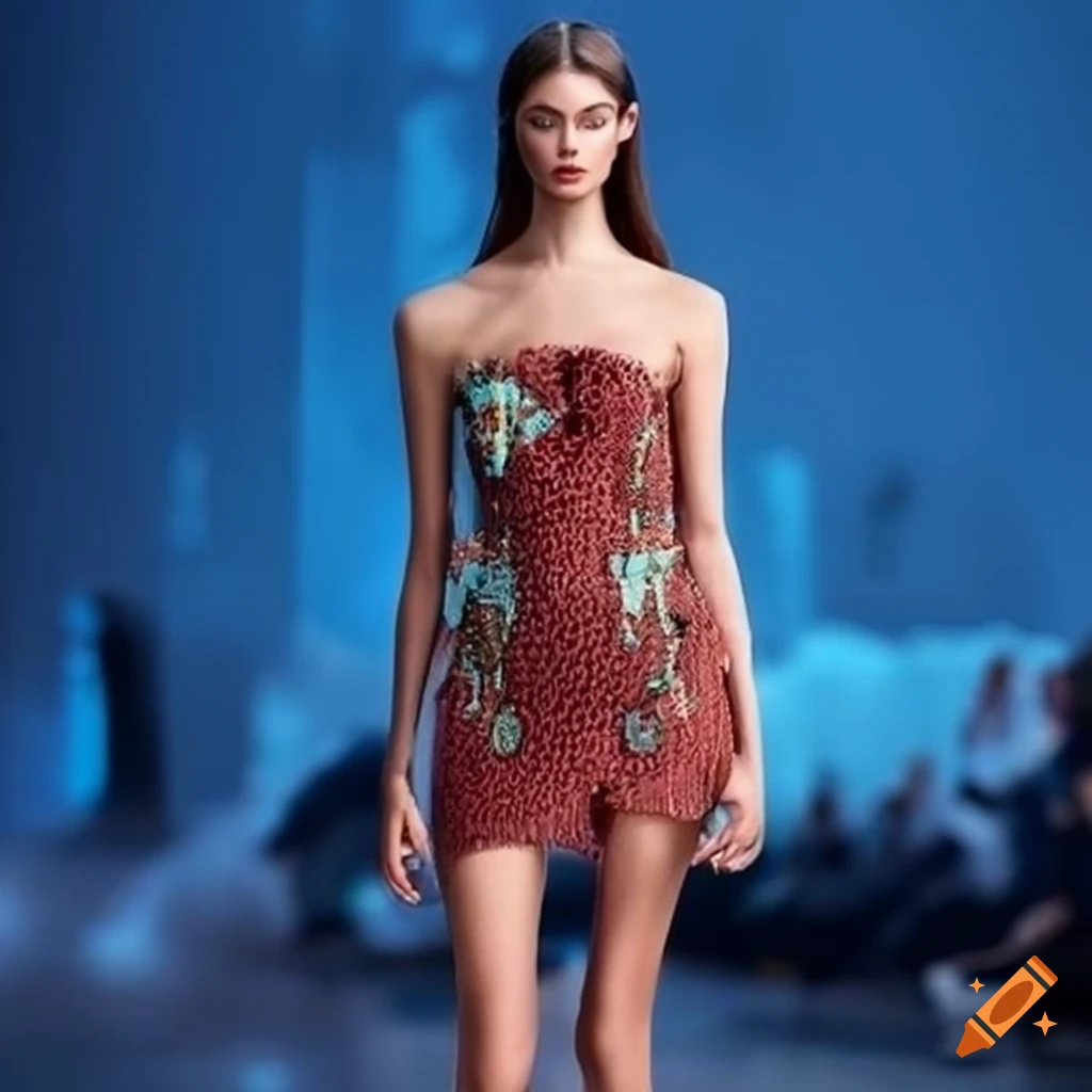 Ss24 runway collection showing embroidered mini dresses by mykonos