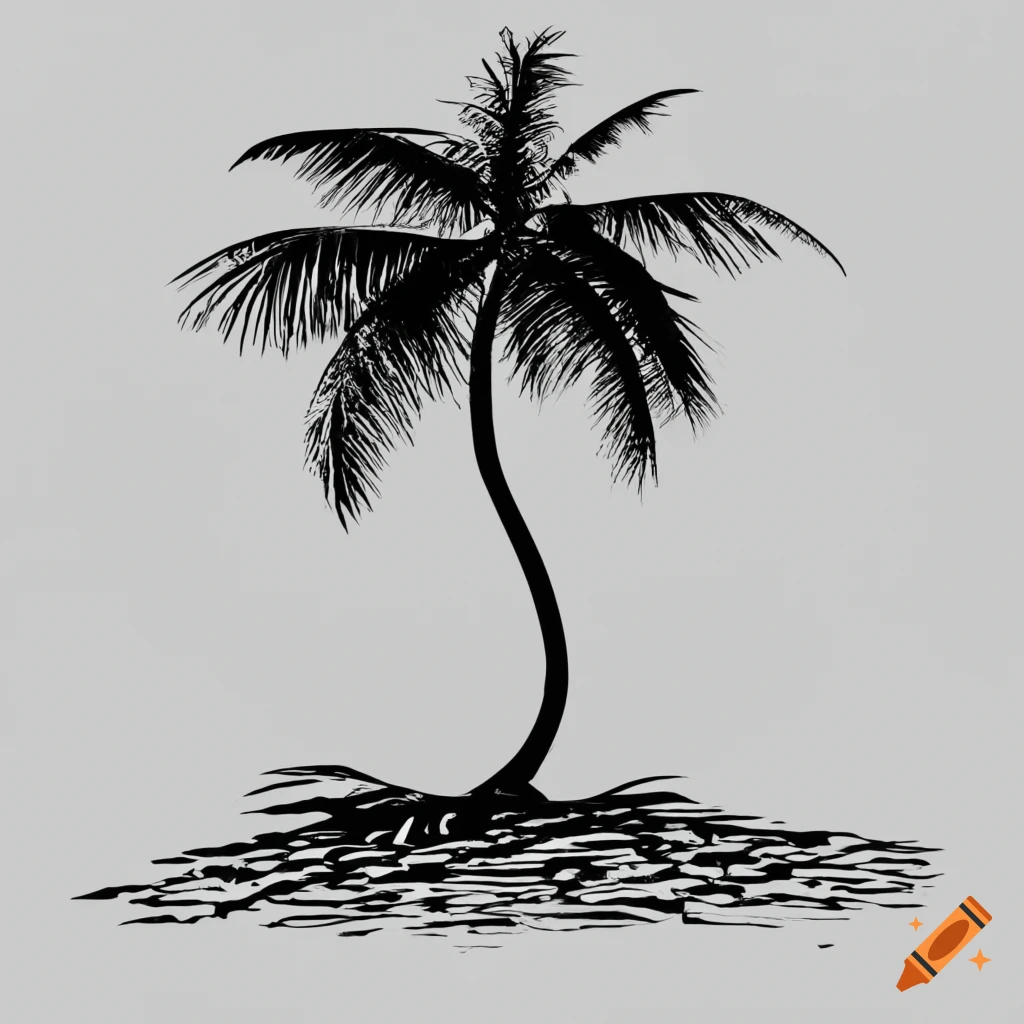 simple island drawing