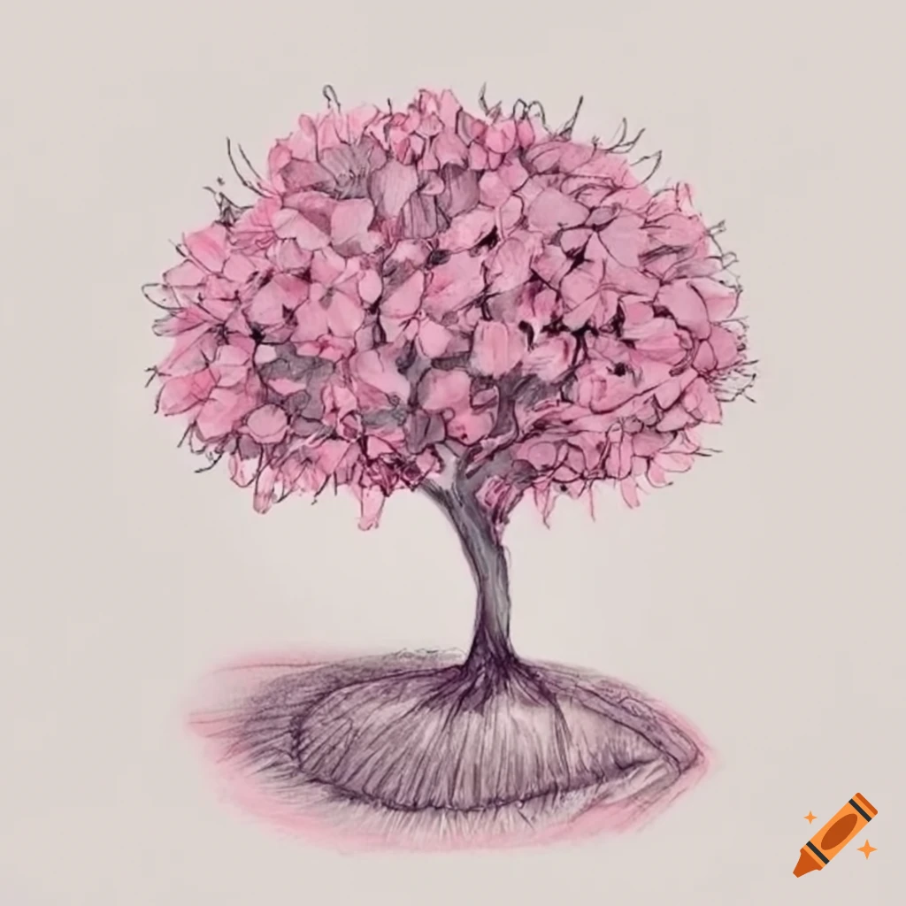 How to Draw a Cherry Blossom - Sakura Flower Sketch Lesson