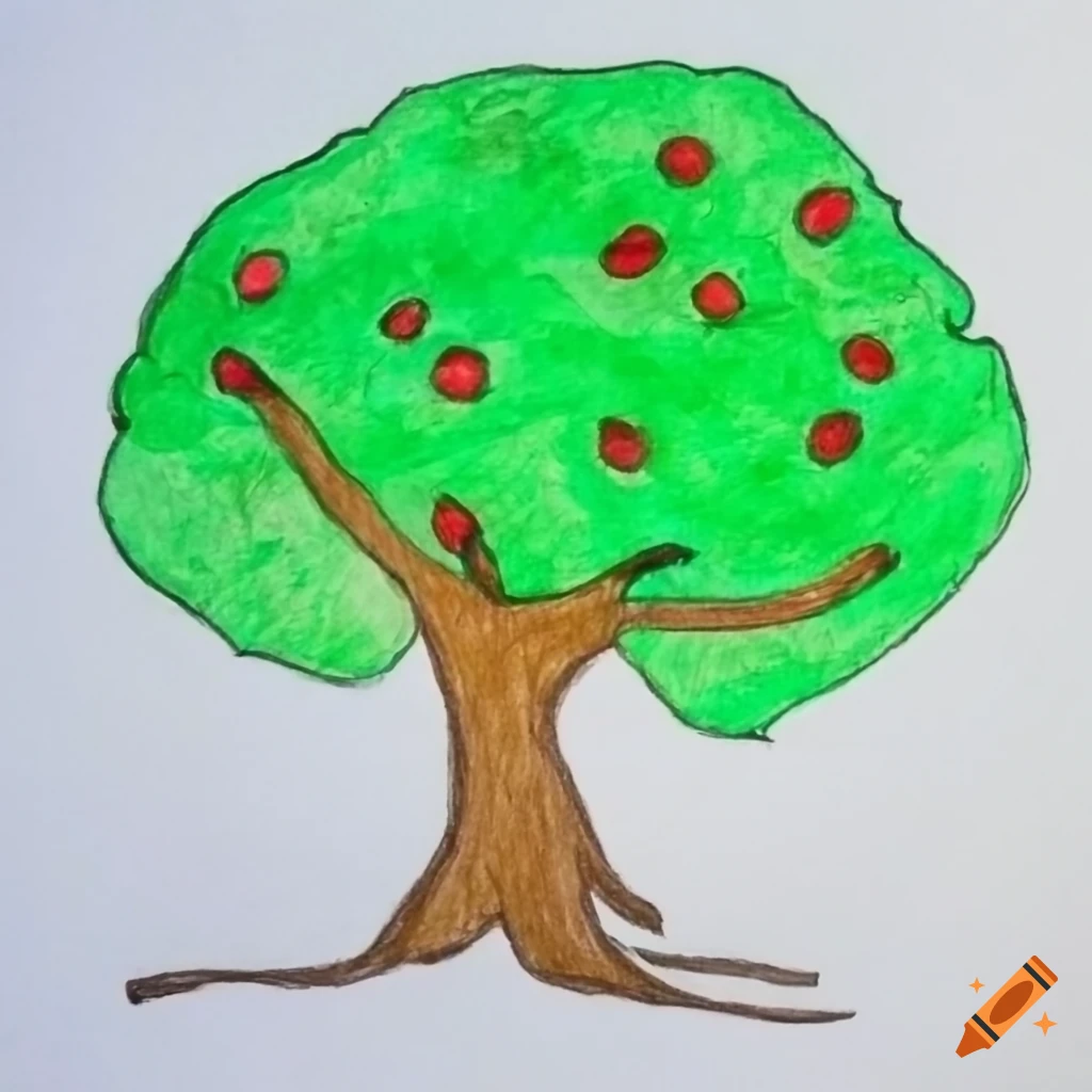 Tree Drawing: Easy, Cute Cartoon Instructions - Drawings Of...