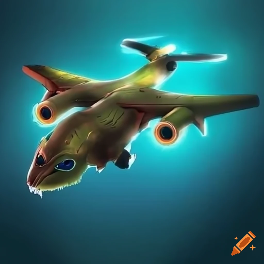 an Embraer KC-390 inspired creature, resembles a digimon