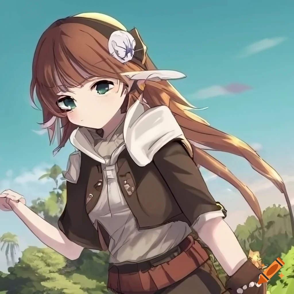 An adventurer in anime style.