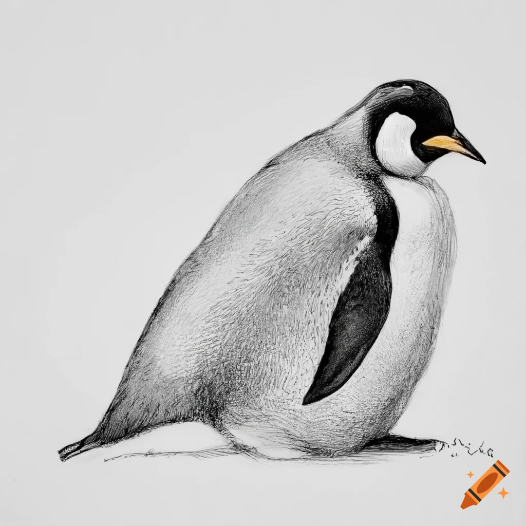 How to draw a penguin | Realistic pencil drawing - YouTube