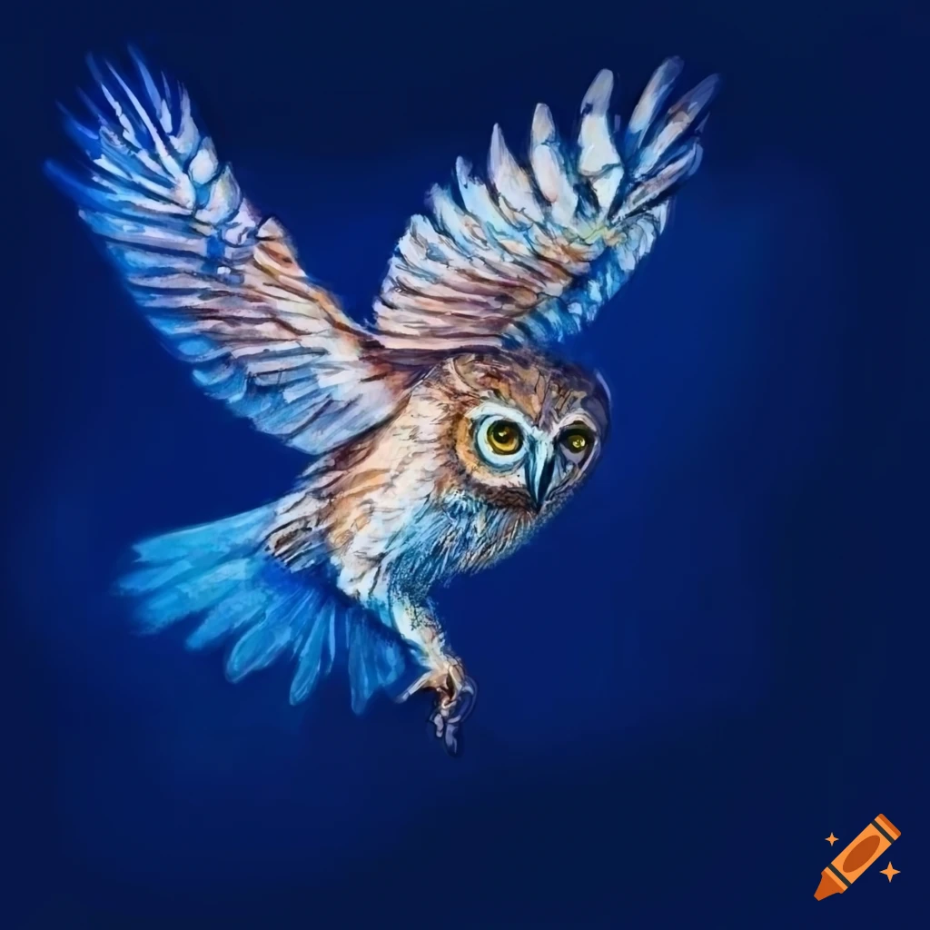 flying owl wallpaper