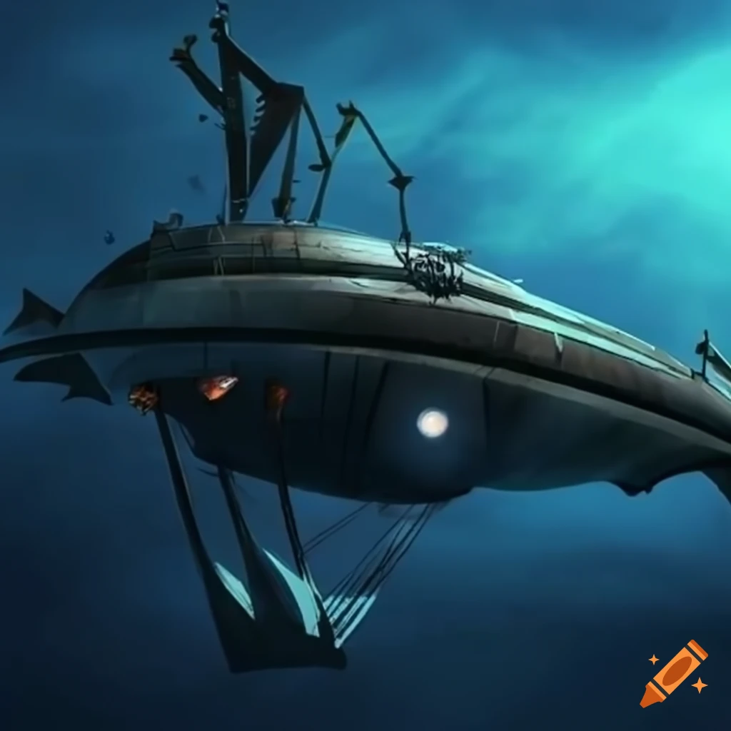 A dnd airship with a sleek design, perfectly built for speed and