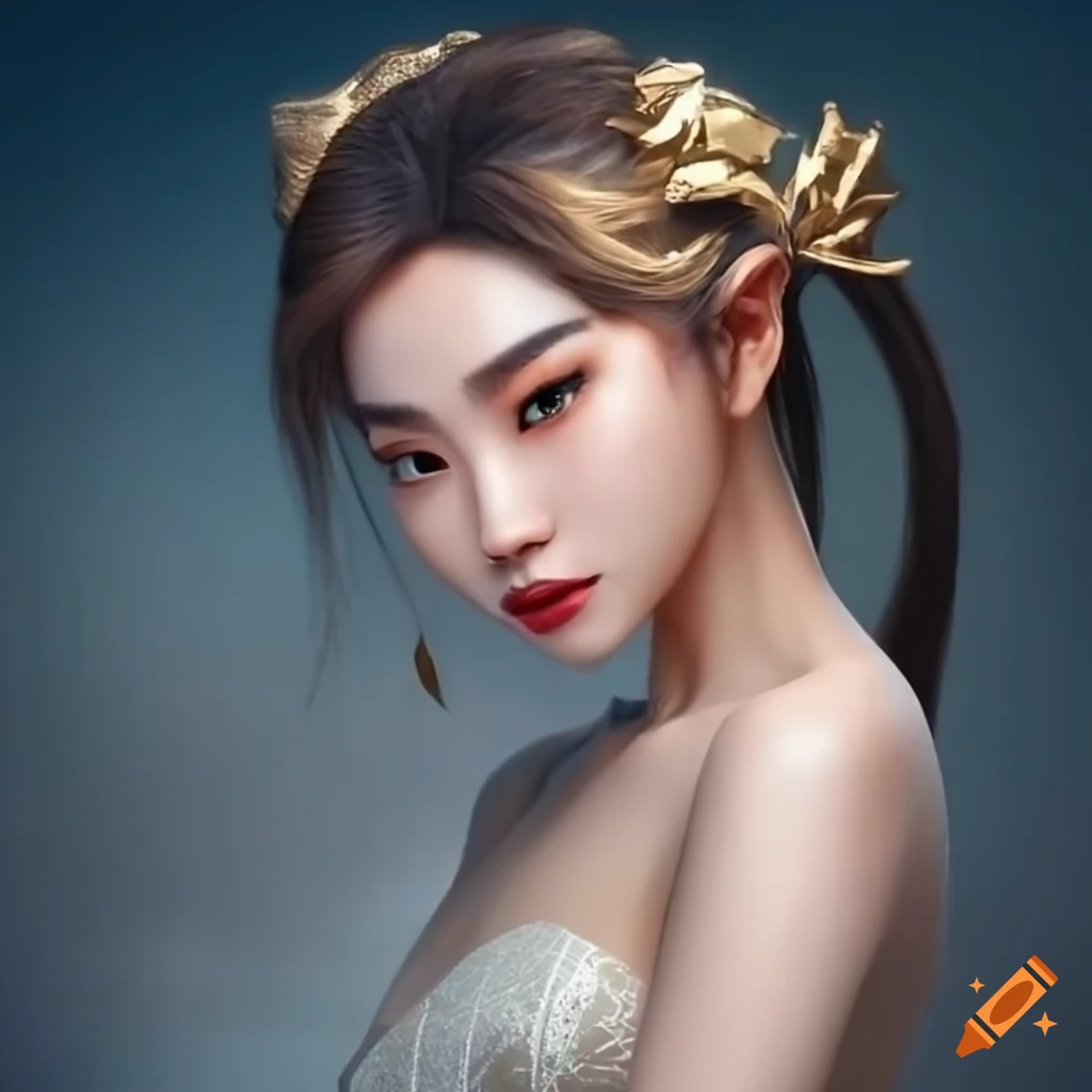 Asian girl amber eyes