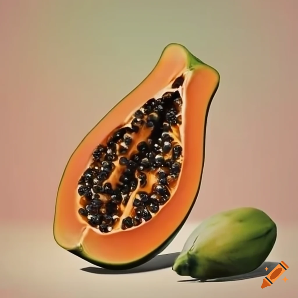 Papaya drawing Cut Out Stock Images & Pictures - Alamy