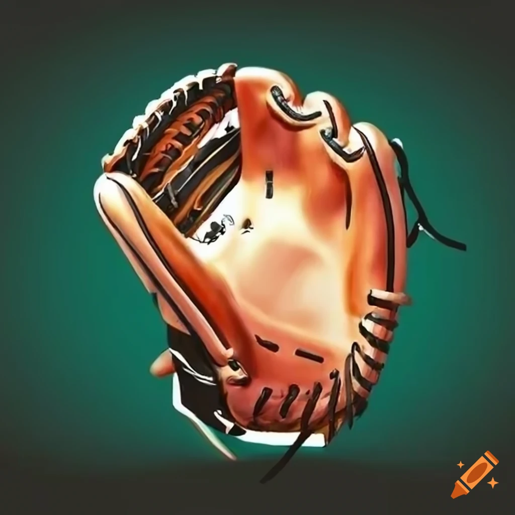 softball glove drawings
