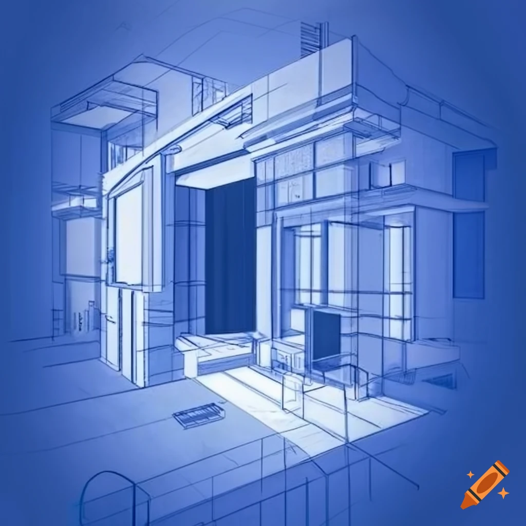 Architect design blueprint