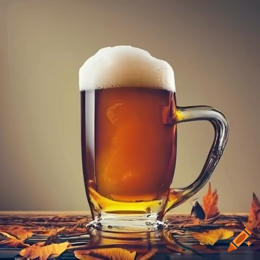 Amber beer in autumn on Craiyon