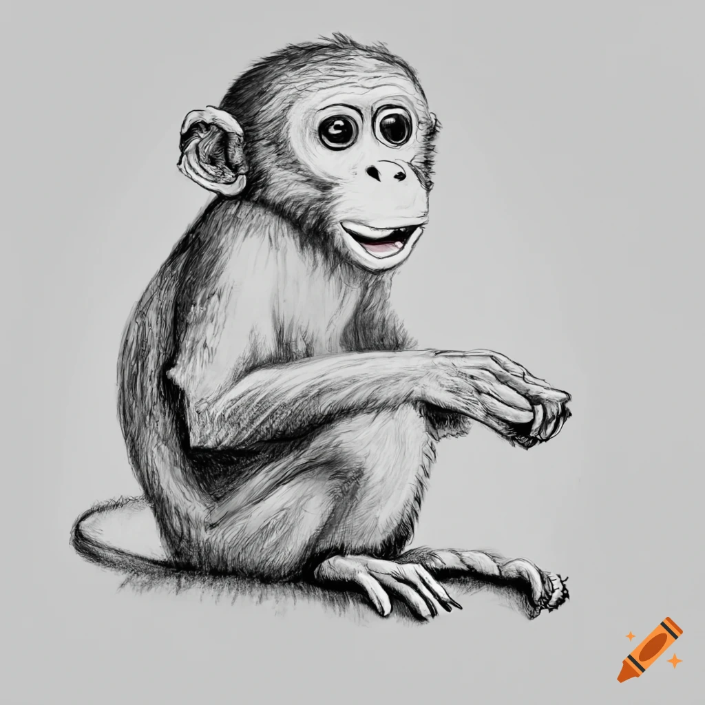 How to Draw a Cartoon Monkey - HelloArtsy