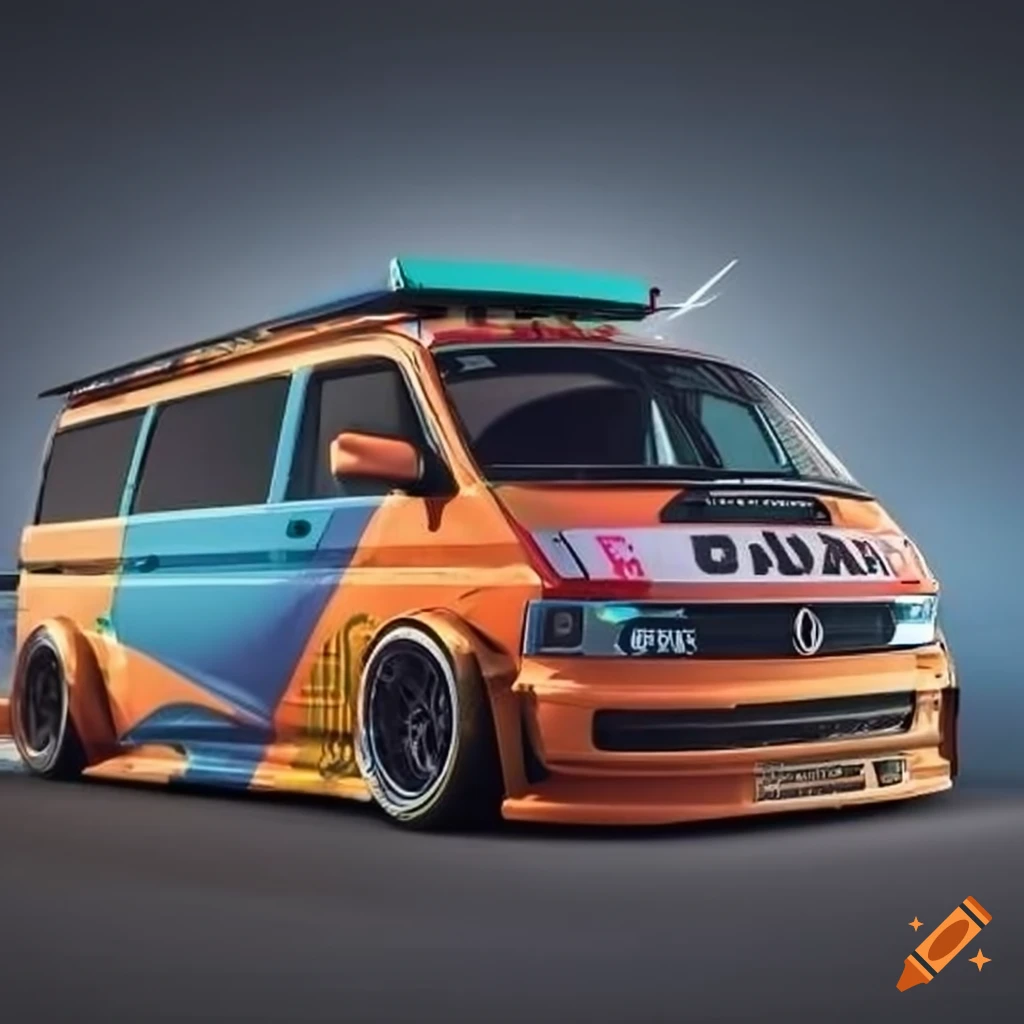 Vw t4 90ties race livery on Craiyon